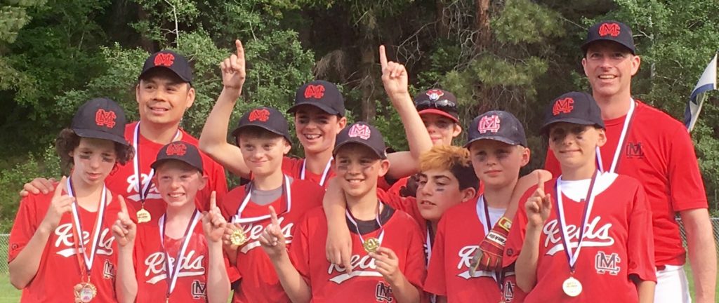 CMMBA Peewee A Reds on their Gold Medal finish at the West Kelowna tournament